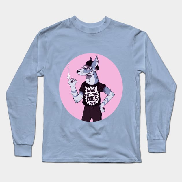 Felix the Dog Long Sleeve T-Shirt by Contenebratio